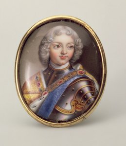 Pietari II:n muotokuva, n. 1727 (emali kuparilla)